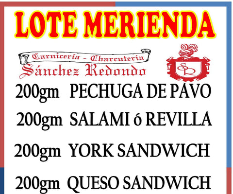 lote merienda pavo,salami,york y queso